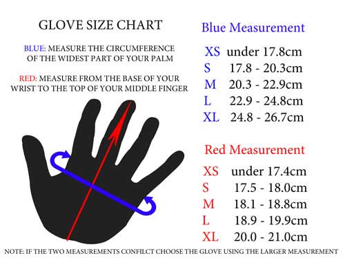 glove size chart